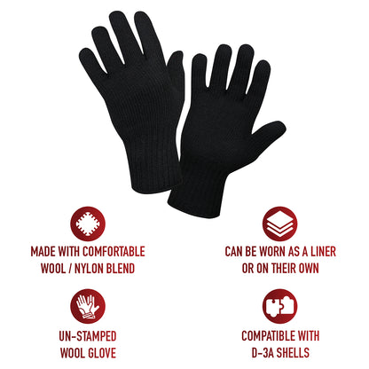 Wool Glove Liners - Unstamped