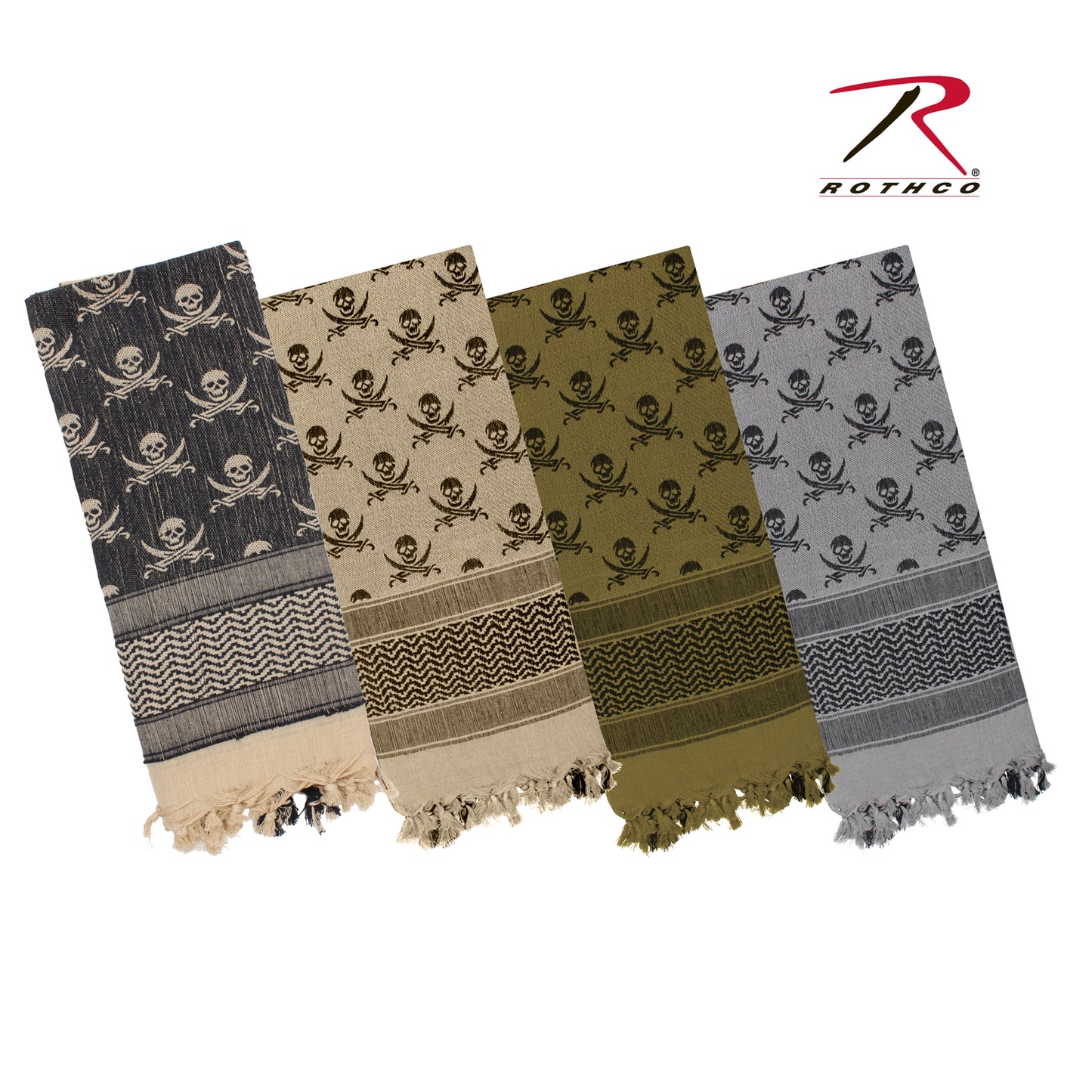 Skulls Shemagh Tactical Desert Keffiyeh Scarf