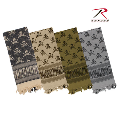 Skulls Shemagh Tactical Desert Keffiyeh Scarf