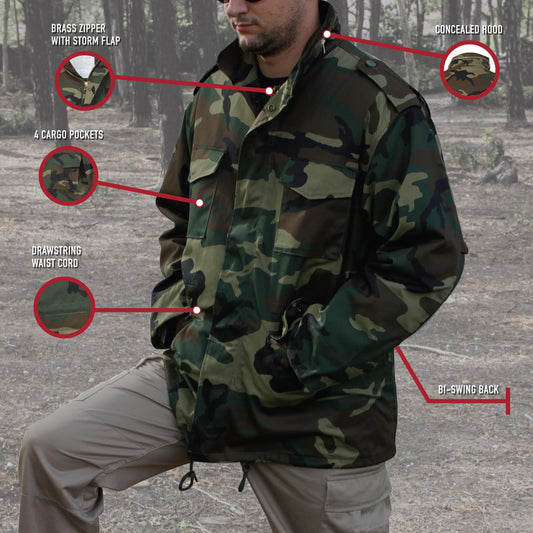 Rothco Camo M-65 Field Jacket - Tactical Choice Plus