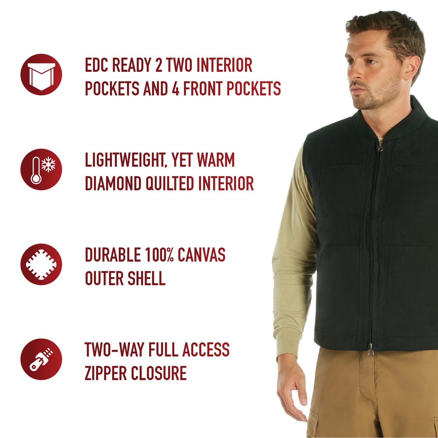 Concealed Carry Backwoods Canvas Vest