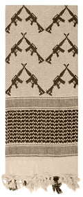 Rothco Crossed Rifles Shemagh Tactical Desert Keffiyeh Scarf - Tactical Choice Plus