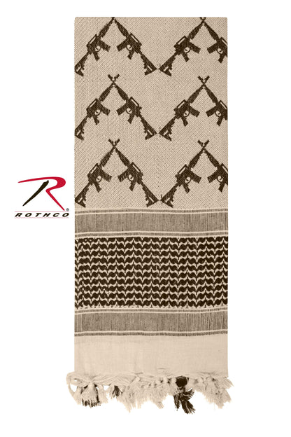 Crossed Rifles Shemagh Tactical Desert Keffiyeh Scarf