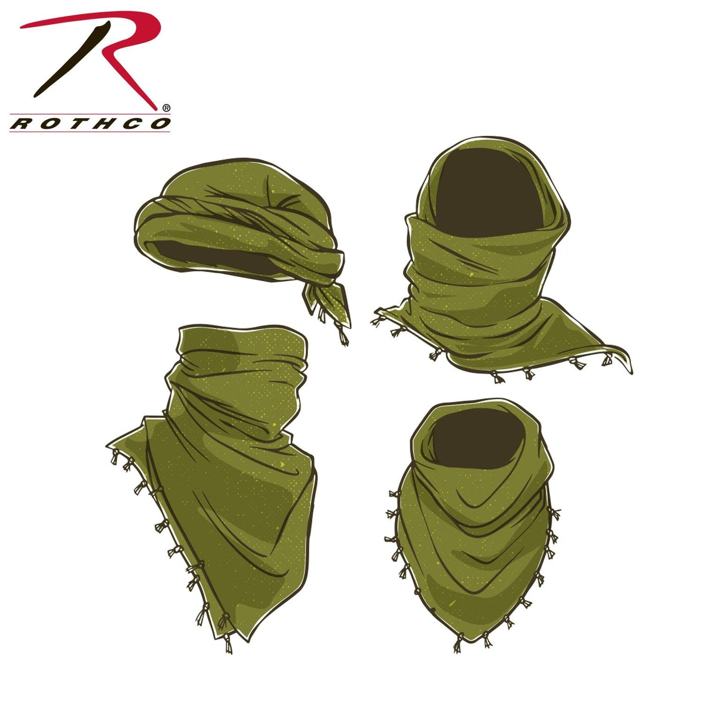 Rothco Gadsden Snake Shemagh Tactical Desert Scarf - Tactical Choice Plus
