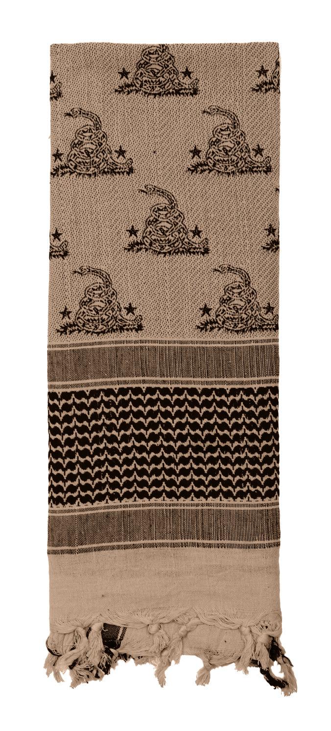 Rothco Gadsden Snake Shemagh Tactical Desert Scarf - Tactical Choice Plus