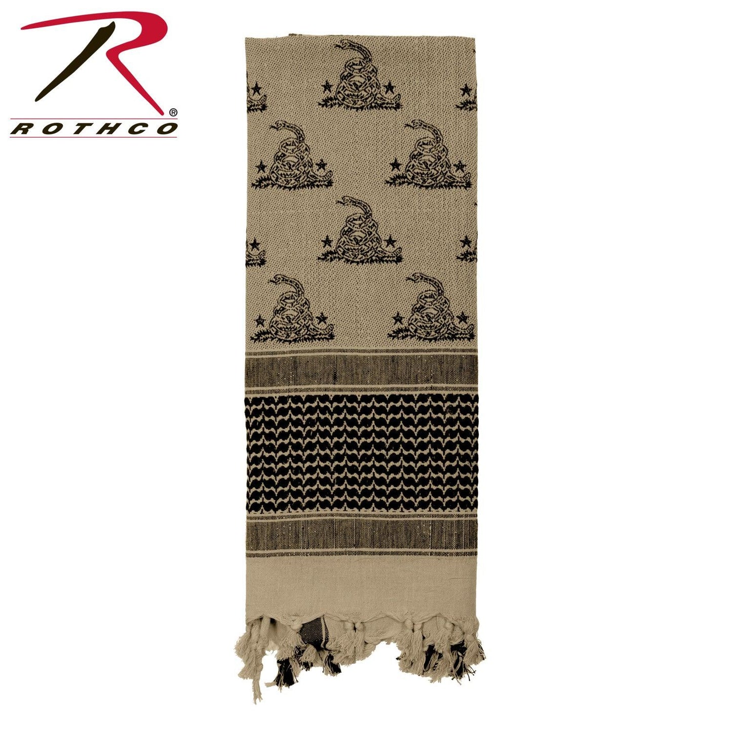 Rothco Gadsden Snake Shemagh Tactical Desert Scarf - Tactical Choice Plus