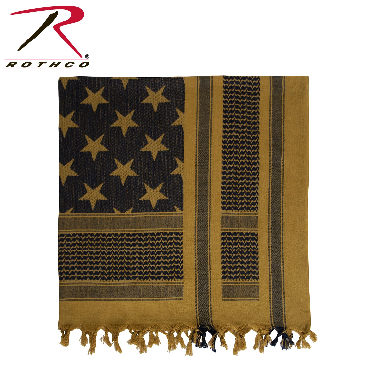 Rothco Stars and Stripes US Flag Shemagh Tactical Desert Keffiyeh Scarf - Tactical Choice Plus