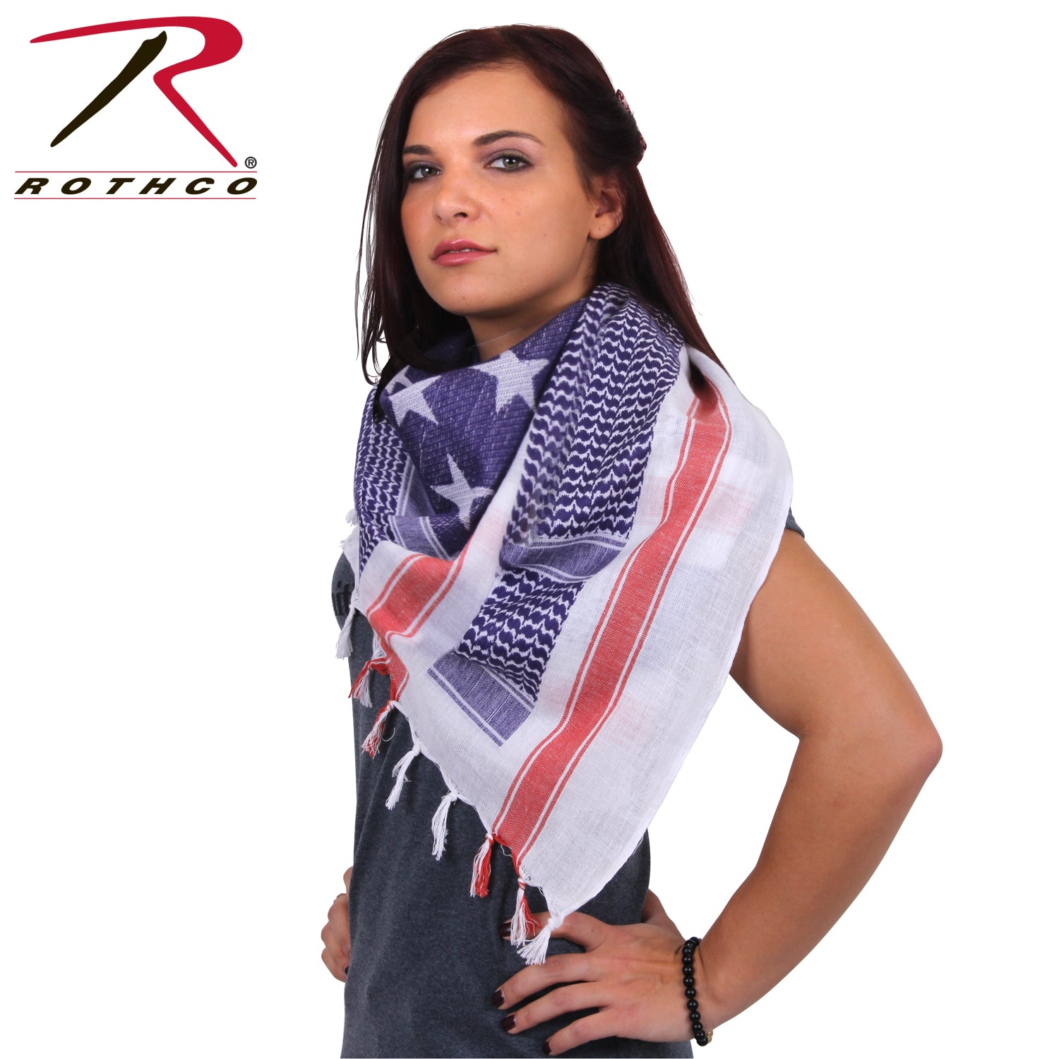 Rothco Stars and Stripes US Flag Shemagh Tactical Desert Keffiyeh Scarf - Tactical Choice Plus