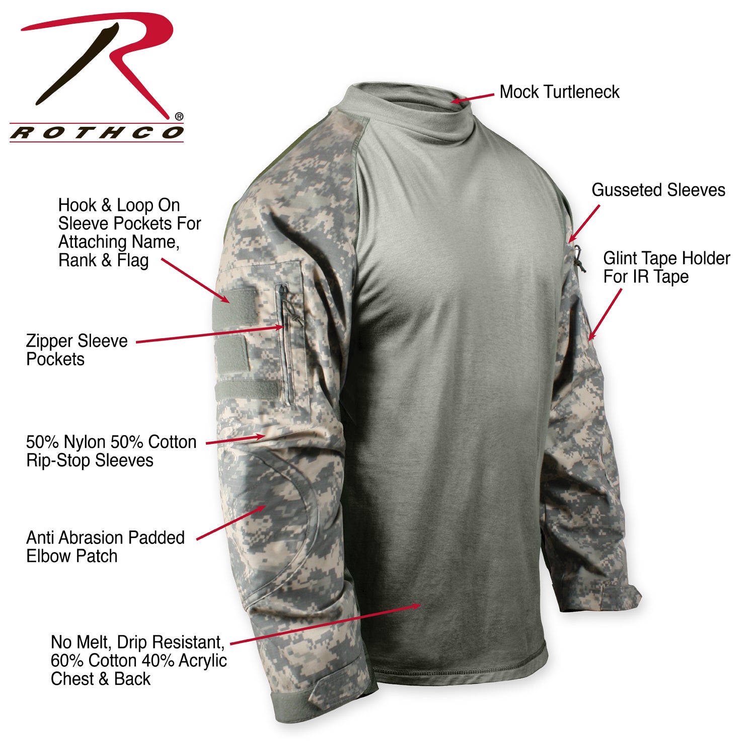 Rothco NYCO FR Fire Retardant Combat Shirt - Tactical Choice Plus