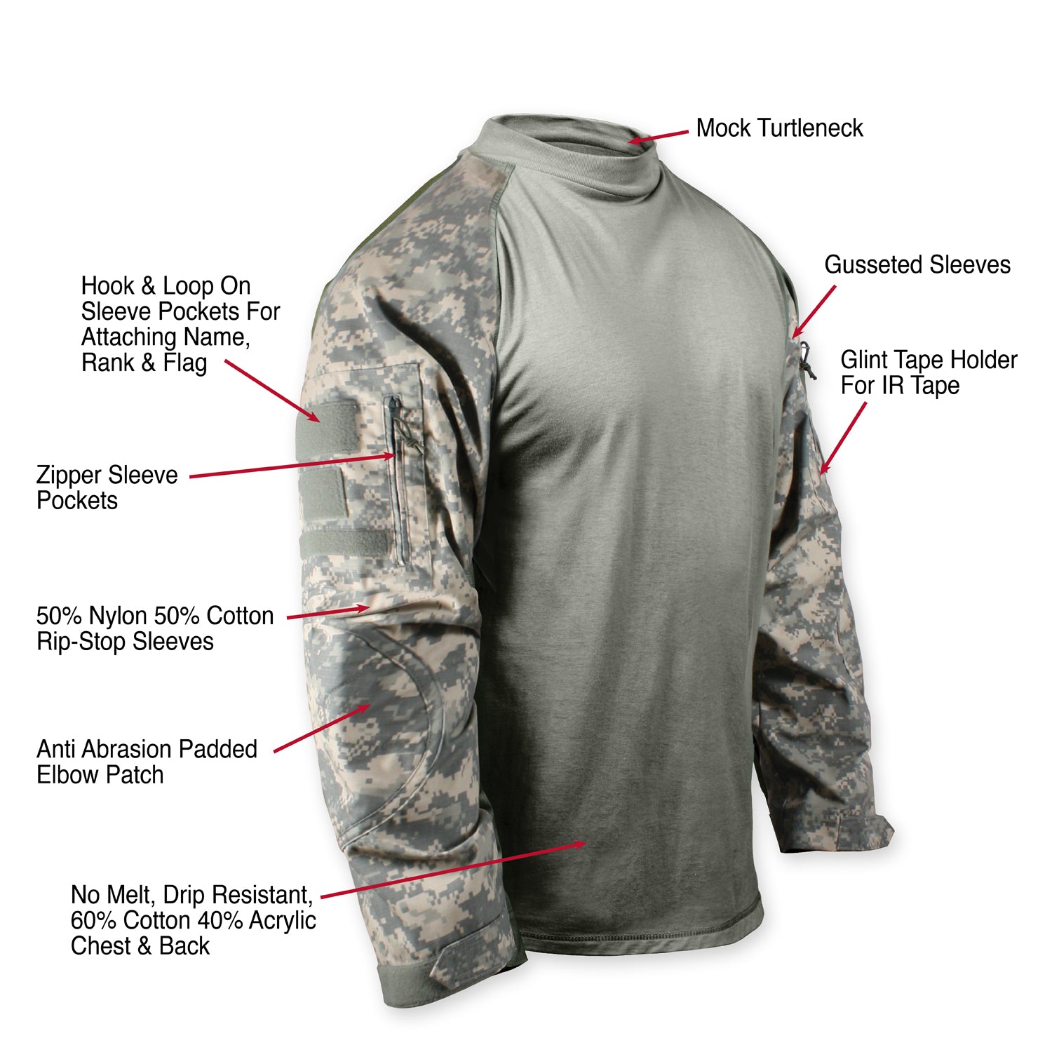 Rothco NYCO FR Fire Retardant Combat Shirt - Tactical Choice Plus