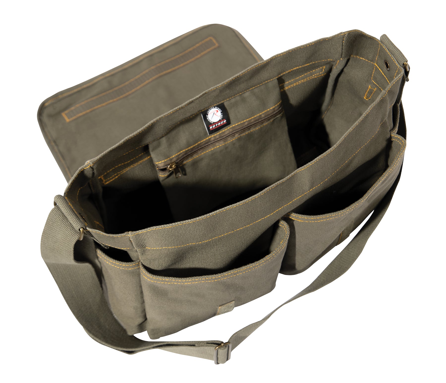 Heavyweight Canvas Classic Messenger Bag With Military Stencil - Tactical Choice Plus