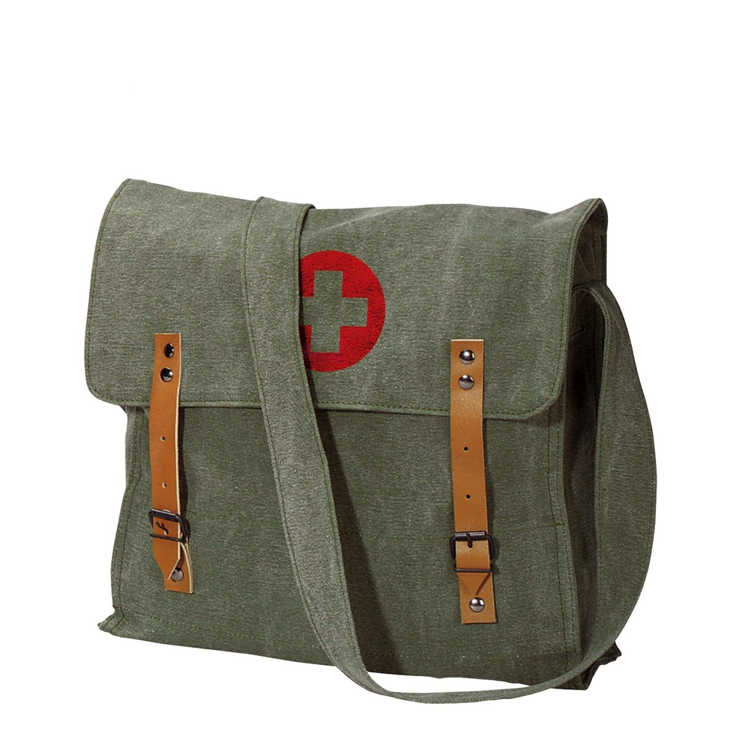 Vintage Medic Canvas Bag With Cross - Tactical Choice Plus