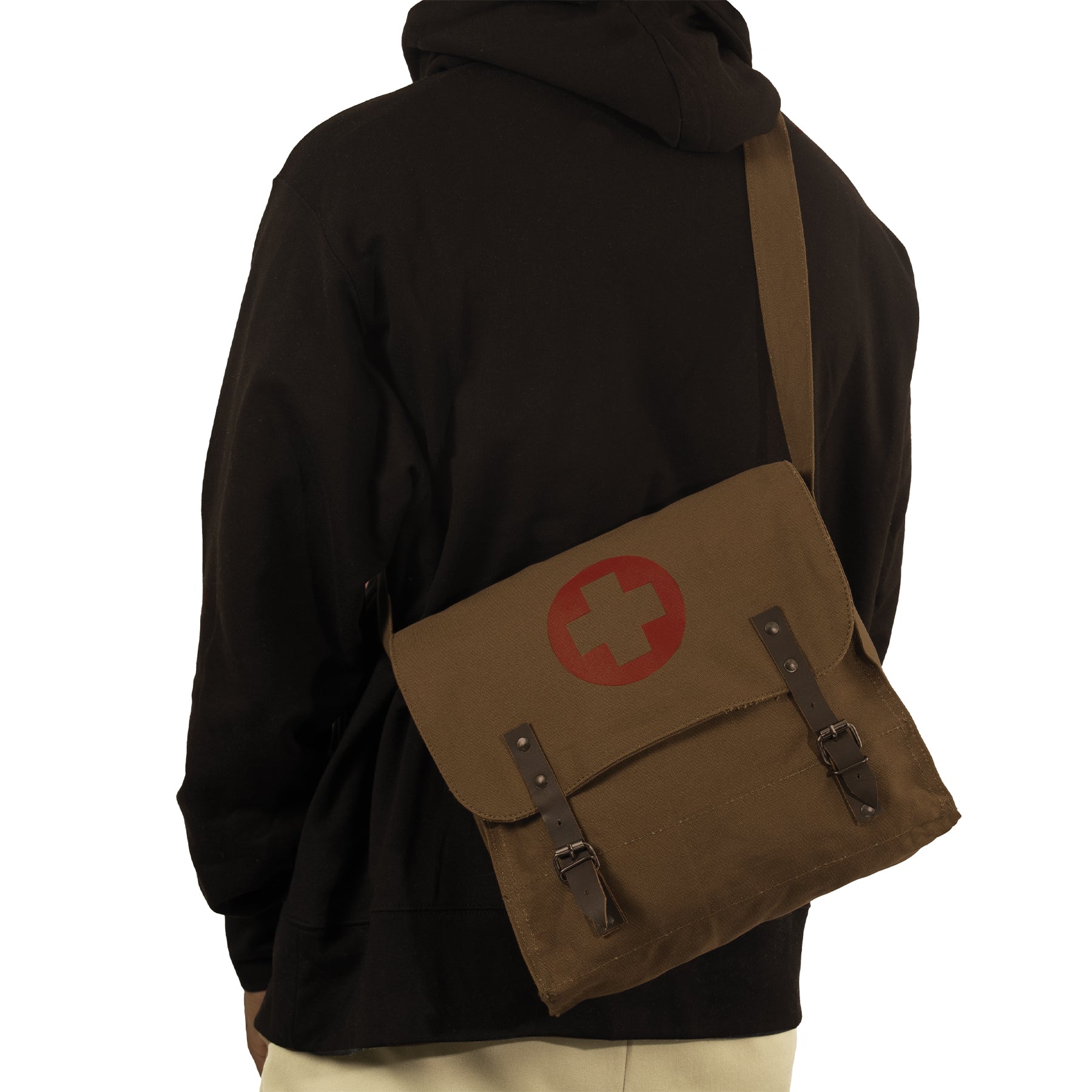 Vintage Medic Canvas Bag With Cross - Tactical Choice Plus