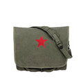 Vintage Canvas Shoulder Bag With Red Star - Tactical Choice Plus