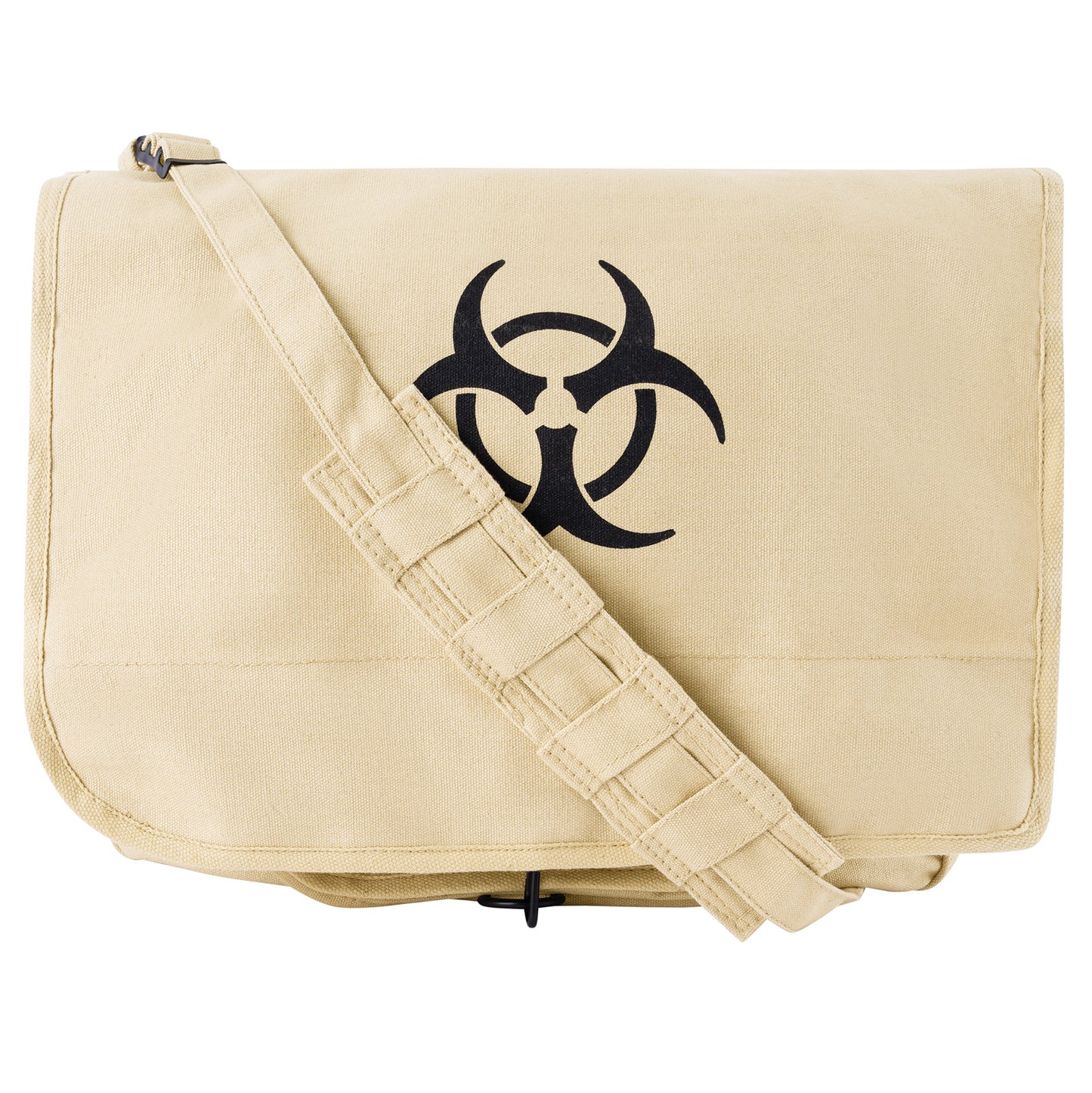 Vintage Canvas Paratrooper Bag with Bio-Hazard Symbol