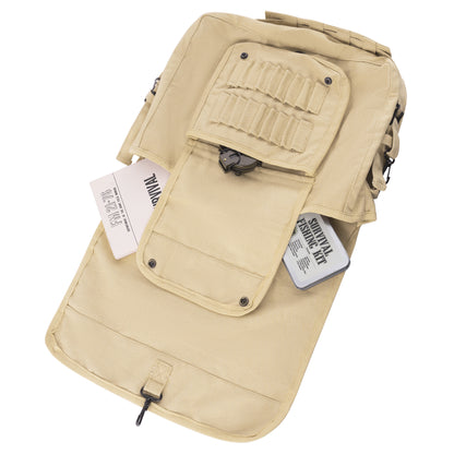 Vintage Canvas Paratrooper Bag with Bio-Hazard Symbol