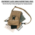 Rothco Heavyweight Classic Canvas Passport Travel Pouch - Tactical Choice Plus