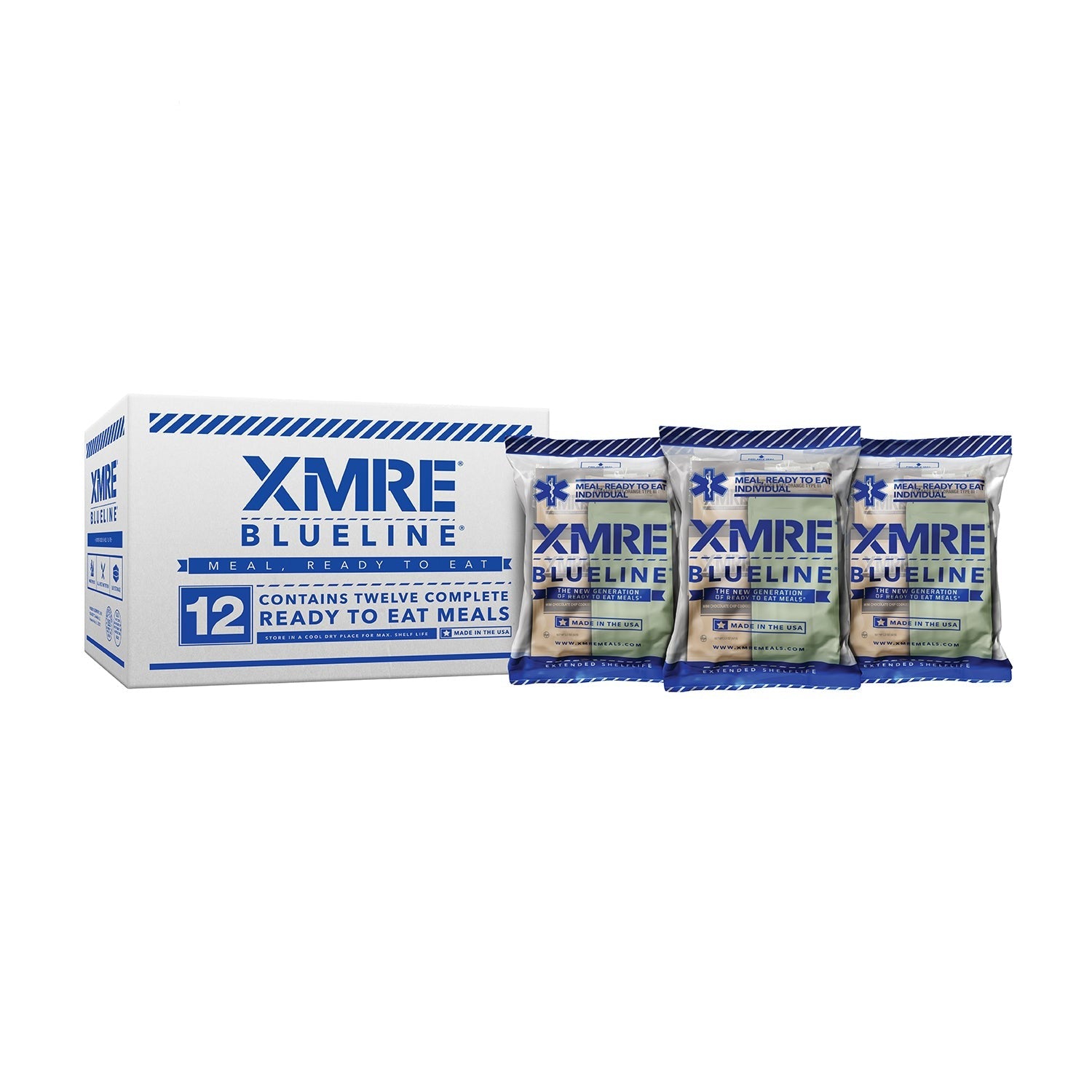 XMRE Blue Line Meals -12 Pack - Tactical Choice Plus