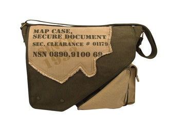 Rothco Vintage Canvas Two-Tone Imprinted Map Bag - Tactical Choice Plus