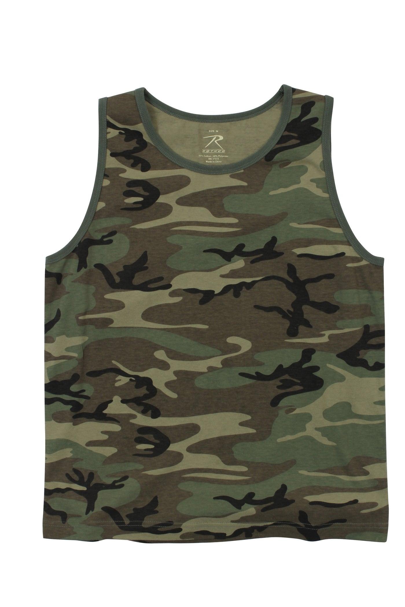 Vintage Woodland Camo Tank Top - Tactical Choice Plus