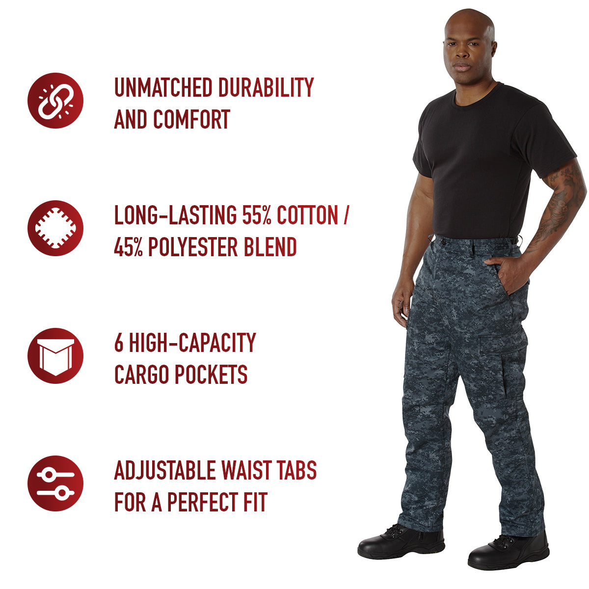 Digital Camo Tactical BDU Pants