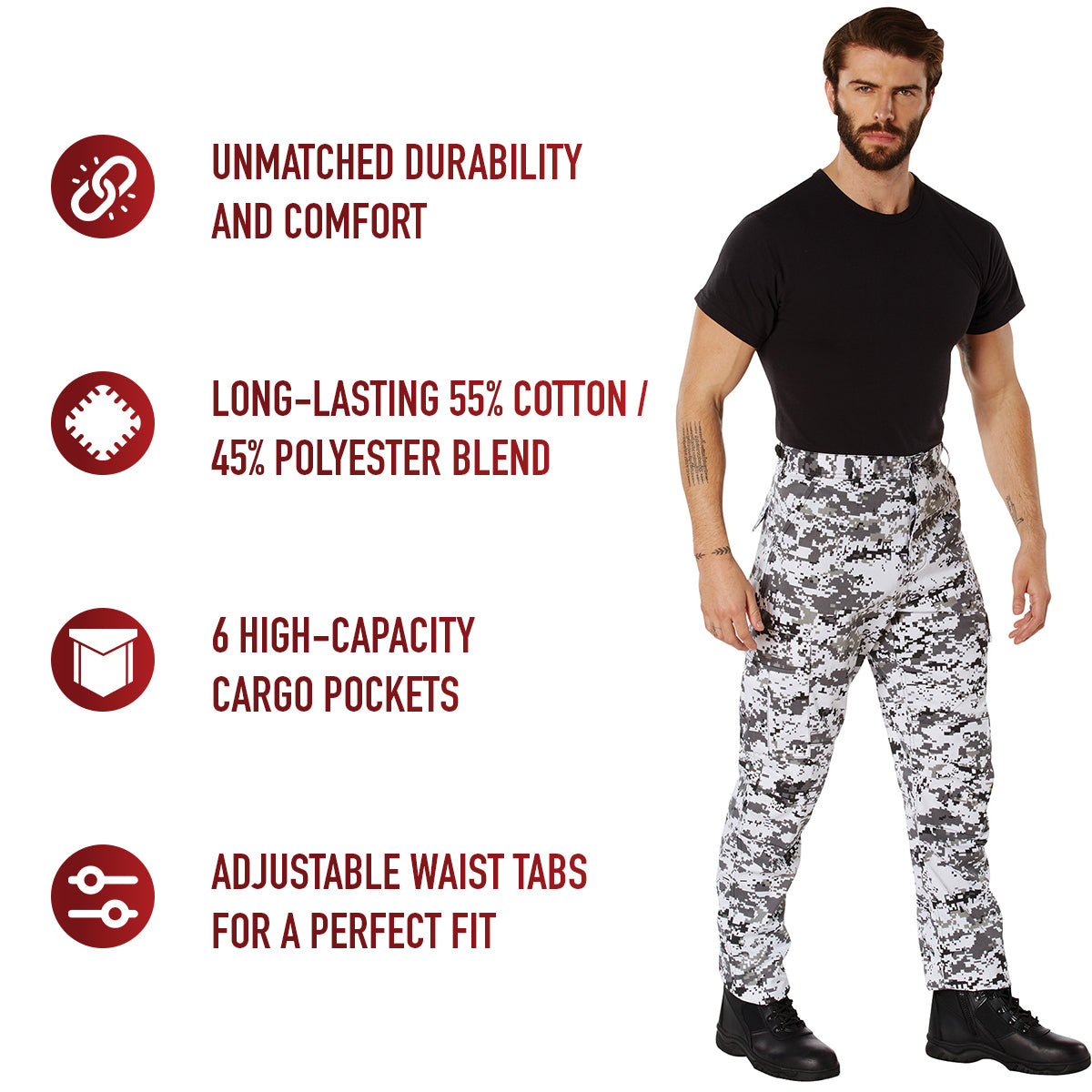 Digital Camo Tactical BDU Pants