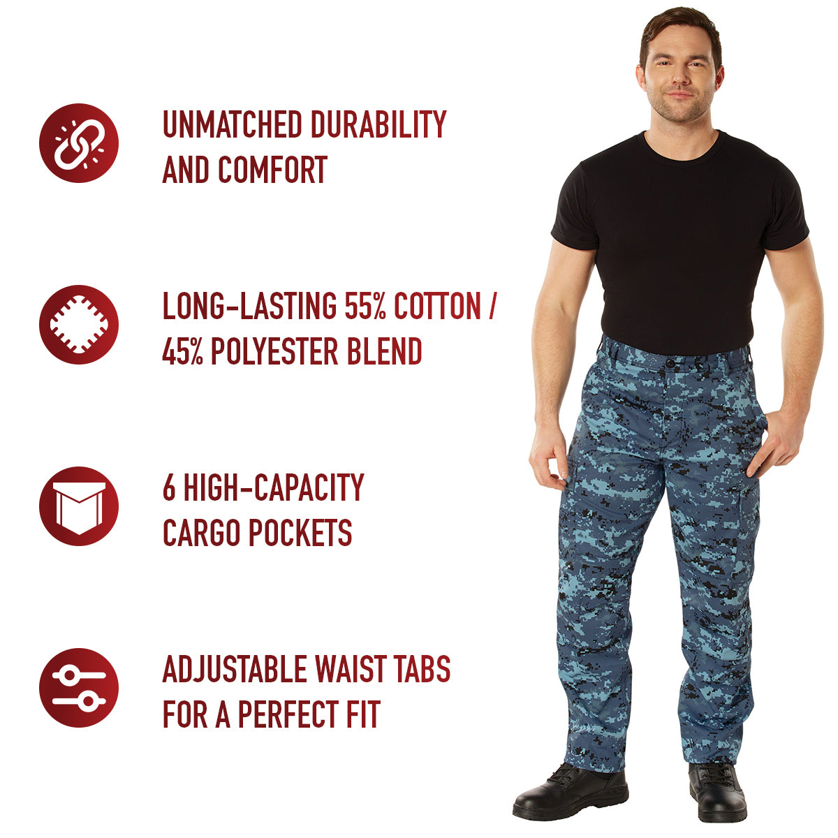 Digital Camo Tactical BDU Pants