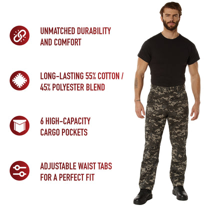Digital Camo Tactical BDU Pants
