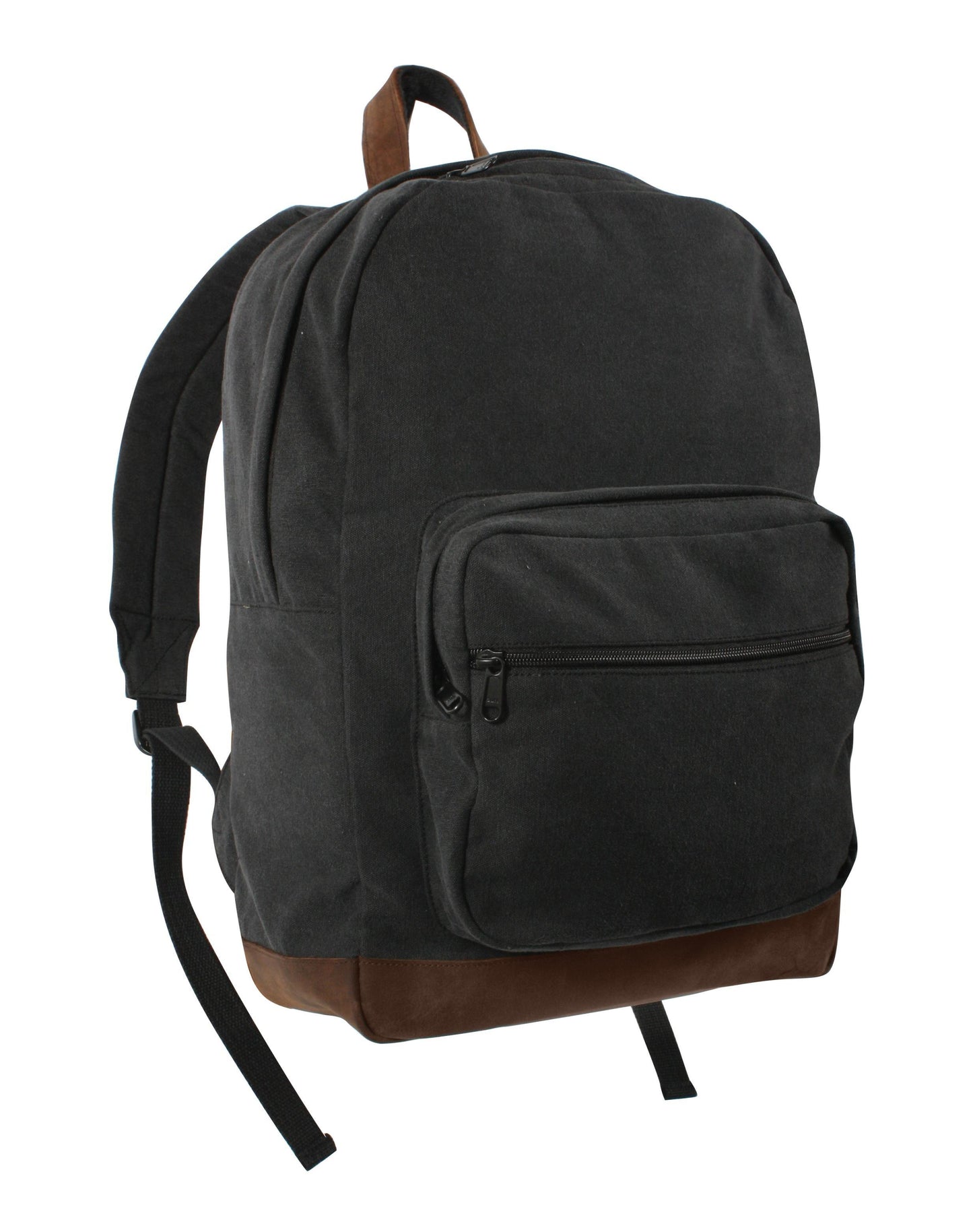 Vintage Canvas Teardrop Backpack With Leather Accents - Tactical Choice Plus