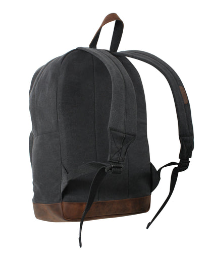 Vintage Canvas Teardrop Backpack With Leather Accents - Tactical Choice Plus