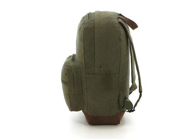 Vintage Canvas Teardrop Backpack With Leather Accents - Tactical Choice Plus