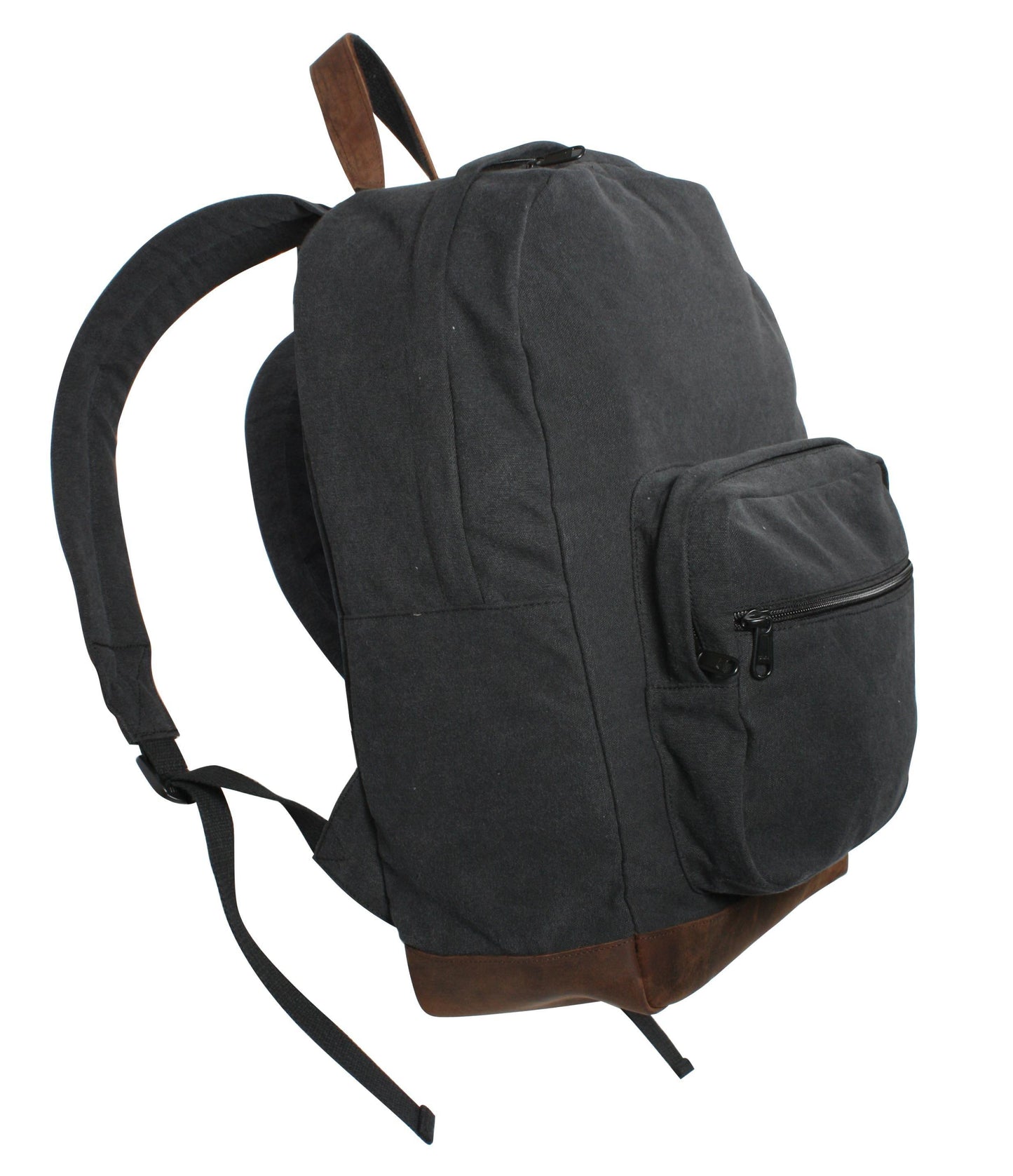 Vintage Canvas Teardrop Backpack With Leather Accents - Tactical Choice Plus