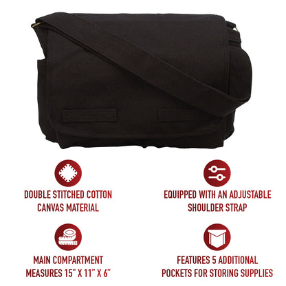 Classic Canvas Messenger Bag