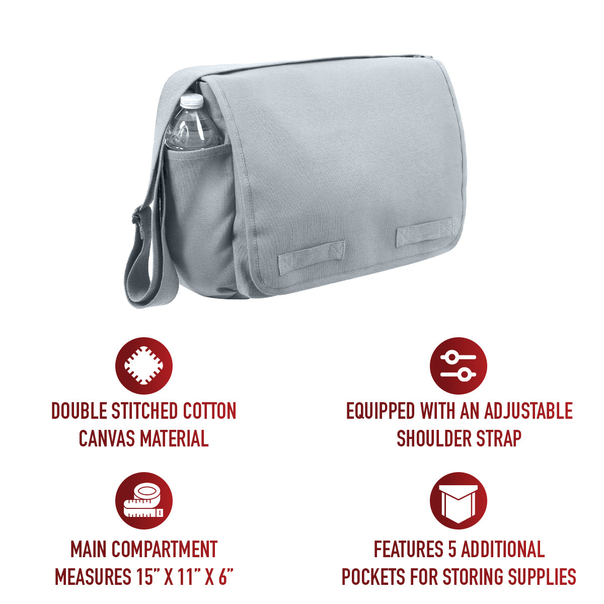 Classic Canvas Messenger Bag