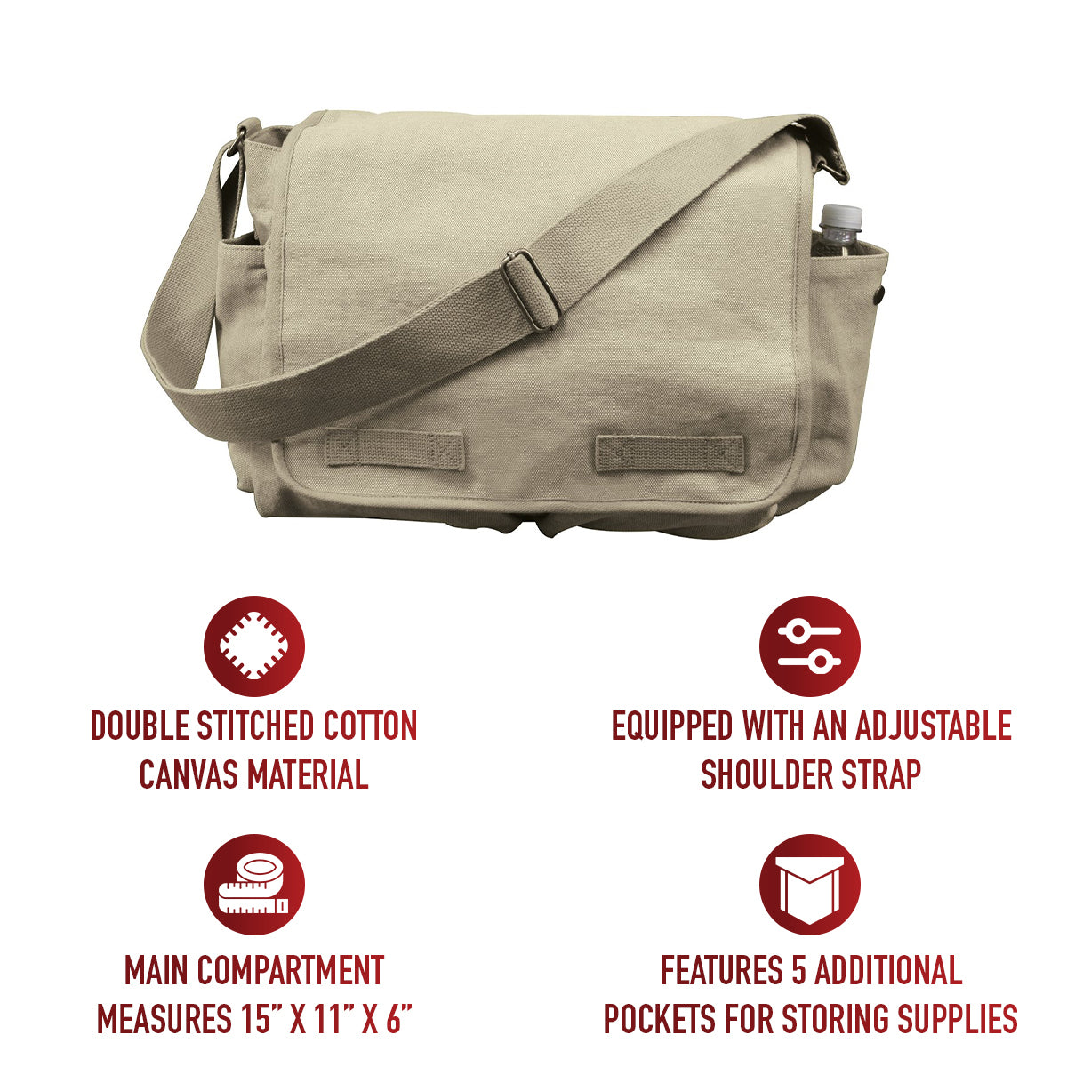 Classic Canvas Messenger Bag