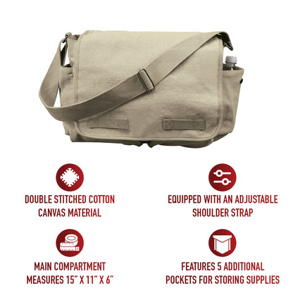 Classic Canvas Messenger Bag