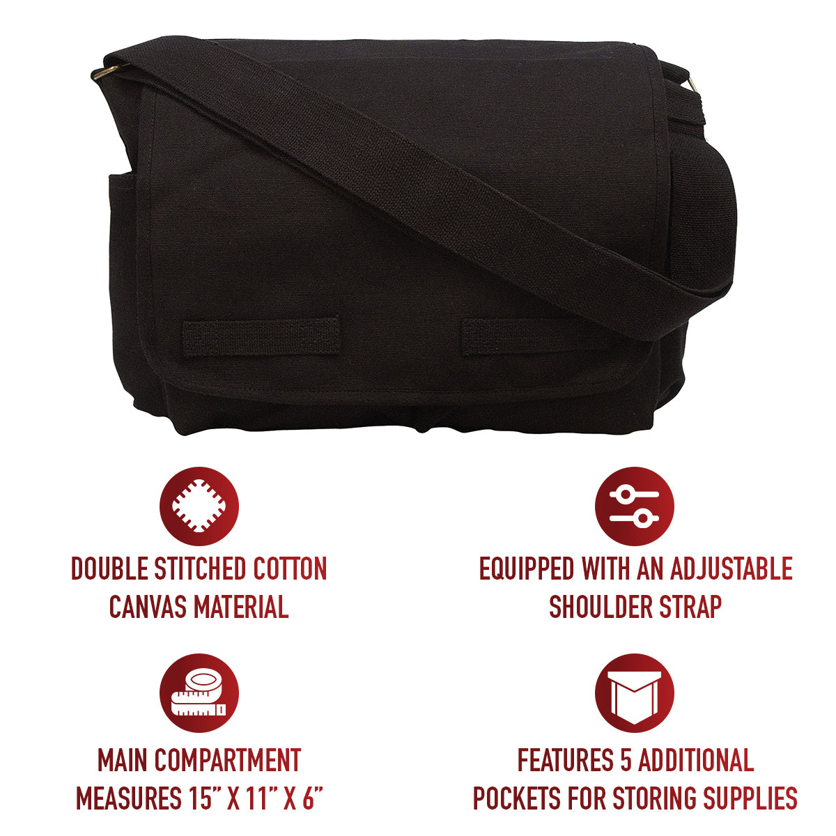 Classic Canvas Messenger Bag