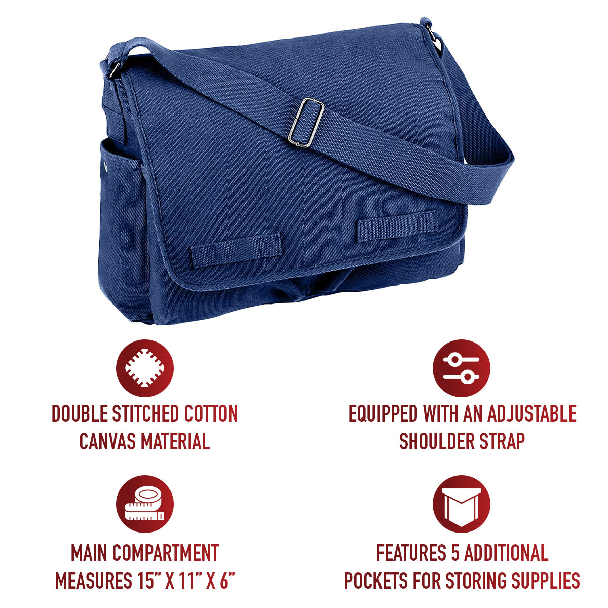 Classic Canvas Messenger Bag