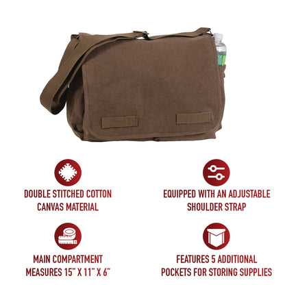 Classic Canvas Messenger Bag