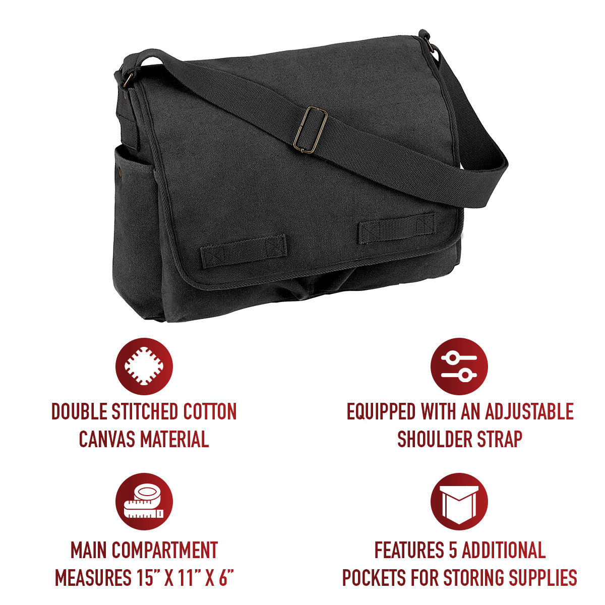 Classic Canvas Messenger Bag