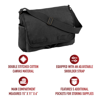 Classic Canvas Messenger Bag