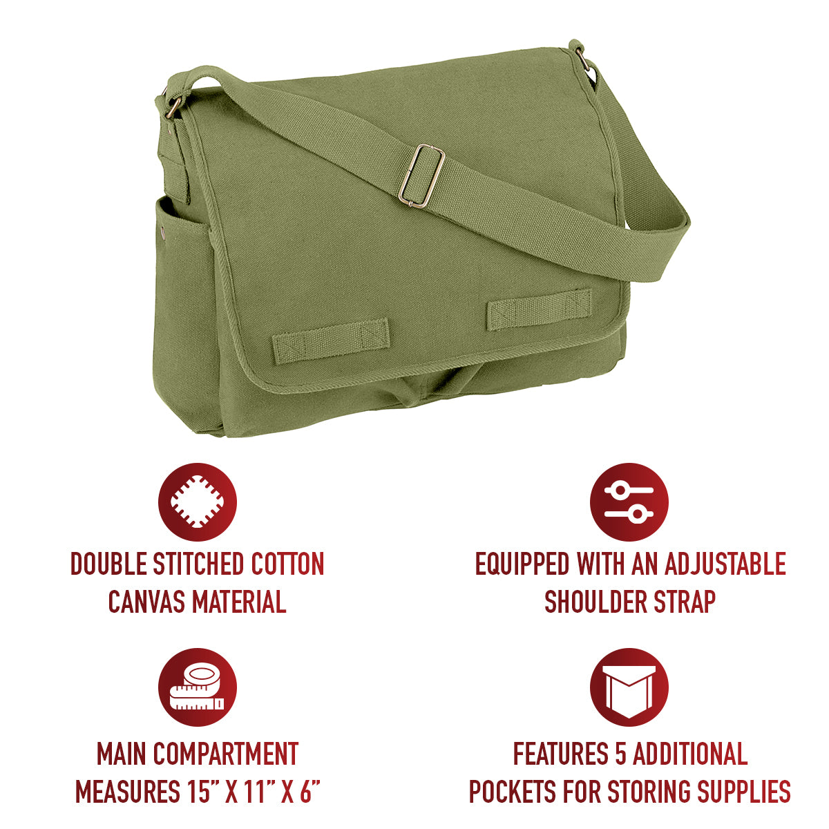 Classic Canvas Messenger Bag