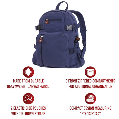 Vintage Canvas Compact Backpack