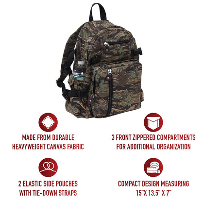 Vintage Canvas Compact Backpack