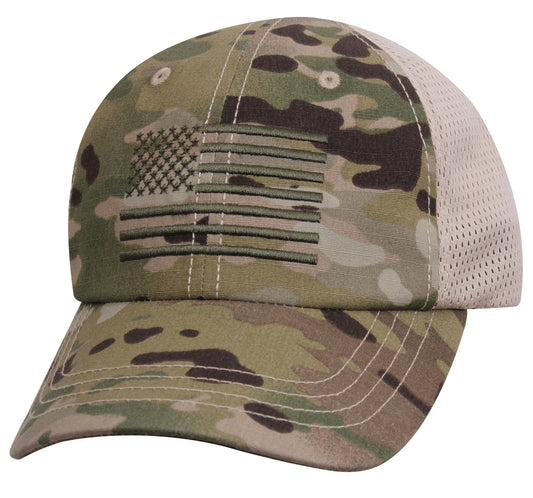 Tactical Mesh Back Cap With Embroidered US Flag - Tactical Choice Plus