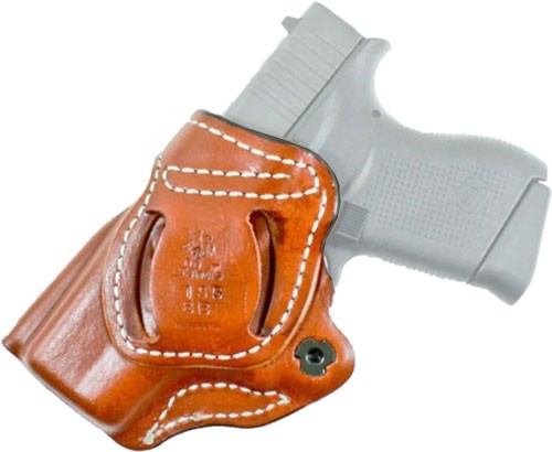 Desantis Criss-cross Holster - Owb Rh Leather Sig P365 Tan