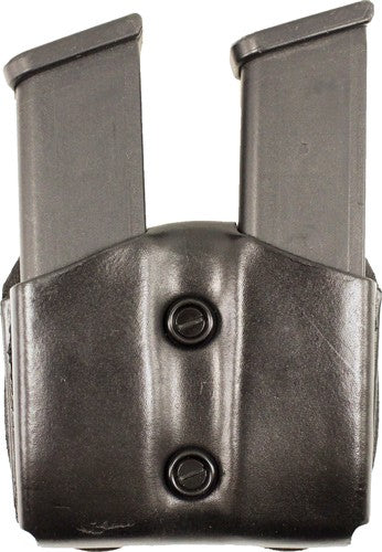 Desantis Double Mag Pouch Owb - Leather Single Stack 9/40 Blk