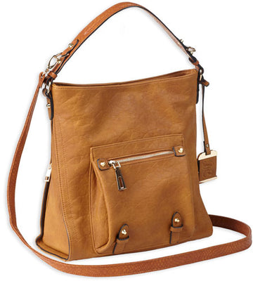 Bulldog Concealed Carry Purse - Hobo Anna Cognac