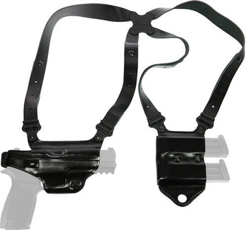 Galco Miami Ii Shoulder System - Rh Lthr Fits Glock 17/19 Bl<