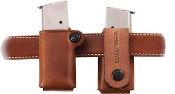 Galco Single Mag Pouch Leather - 9/40 Double Stack Metal Mag<